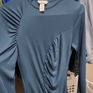 H&M Teal Long Sleeve Dress